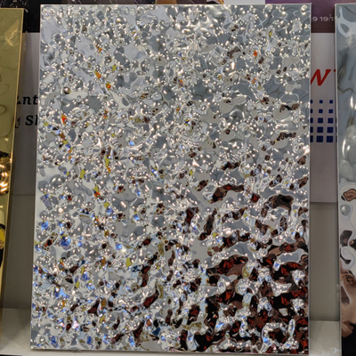 Water Ripple Stainless Steel Honeycomb Panel Aluminum Cyclinder Wall Panel 1450mm