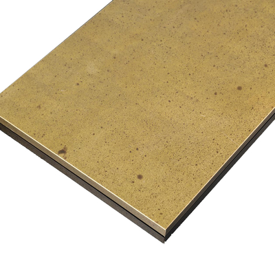 Rose Gold Color Beadblasted Stainless Steel Etched Sheet Panel Manufacturer