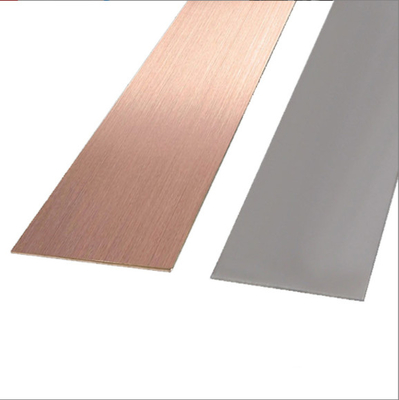 Customized Rose Gold Beadblasted 304 Stainless Steel Skirting Baseboard For Hotel