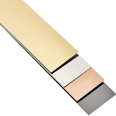 Customized Rose Gold Beadblasted 304 Stainless Steel Skirting Baseboard For Hotel