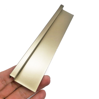 304 Custom Gold Color Vibration Brushed Finishing 316L Stainless Steel Tile Trim For Wall