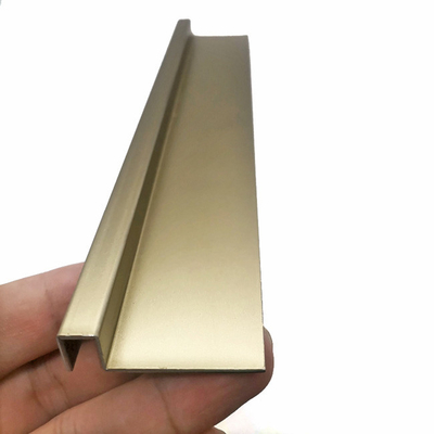 304 Custom Gold Color Vibration Brushed Finishing 316L Stainless Steel Tile Trim For Wall