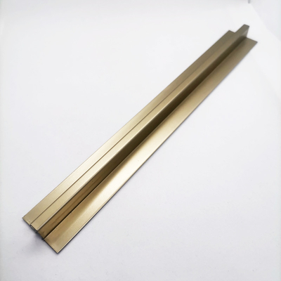 304 Custom Gold Color Vibration Brushed Finishing 316L Stainless Steel Tile Trim For Wall