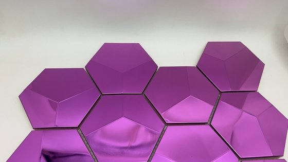 3d Mosaic Luxury Hexagon  Mosaic Shapes Purple Color