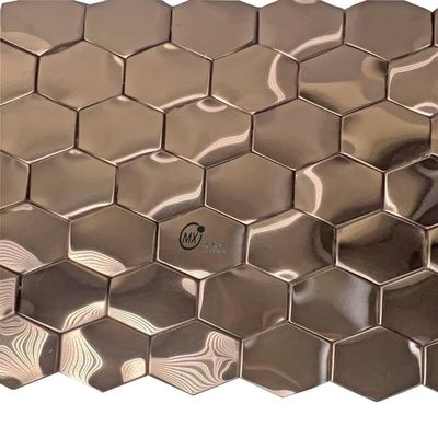 Good price Hexagon Brushed Stainless Steel Mosaic Tiles online