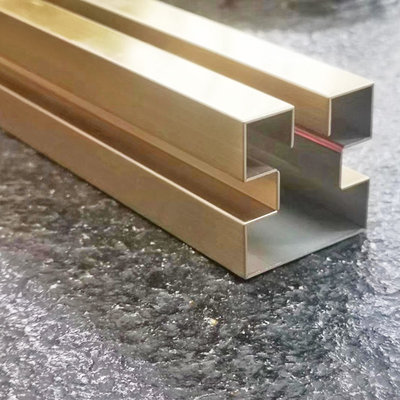 0.35-1.5mm Thickenss Gold Customization Of Different Shape Stainless Steel Trim Strips Wall Background  For Interior And Exterior Design