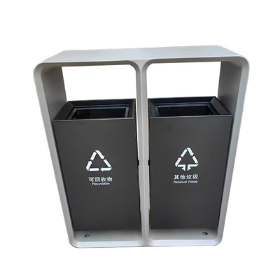 Customized 316L Stainless Steel Trash Bin for Outdoors Street
