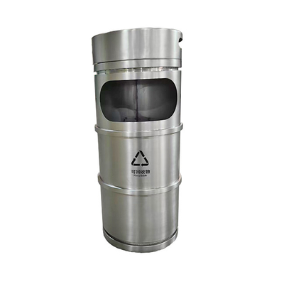 304 Stainless Steel Trash Can Metal Products Indoor Subway Waste bin