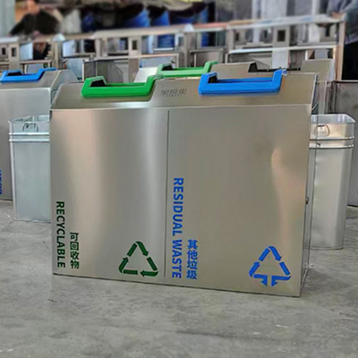 Stainless Steel Smoking Dustbin Customized Stainless Steel Metal Products For Subway Station