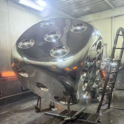 Outdoor Big Size Fiberglass  Mirror Polished Art Design Metal  Stainless Steel Sculpture