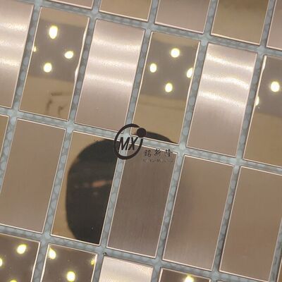 201 304  Gold Stainless Steel MosaicSquare Background Decorative Sheet Good Quality Modern Style 3D Metal Wall Tiles