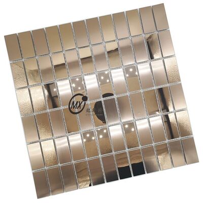 201 304  Gold Stainless Steel MosaicSquare Background Decorative Sheet Good Quality Modern Style 3D Metal Wall Tiles