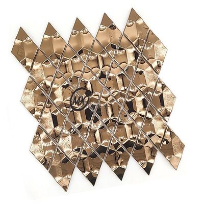 201 304  Gold Stainless Steel MosaicSquare Background Decorative Sheet Good Quality Modern Style 3D Metal Wall Tiles