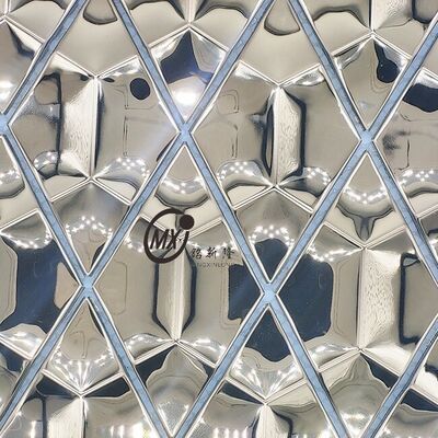 201 304  Gold Stainless Steel MosaicSquare Background Decorative Sheet Good Quality Modern Style 3D Metal Wall Tiles