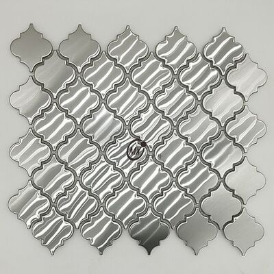 SUS ASTM 201 304 Flower-Shaped Silver Stainless Steel Mosaic Tiles  For Decorative Background Walls KTV Restaurants