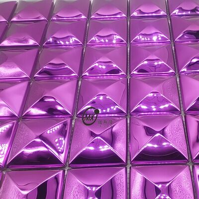 Violet Bread 3D   Background Decorative Sheet Good Quality Modern Style Stainless Steel Mosaic