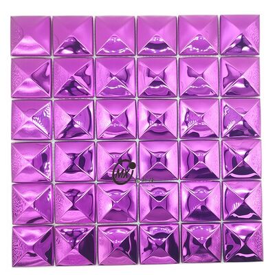 Violet Bread 3D   Background Decorative Sheet Good Quality Modern Style Stainless Steel Mosaic