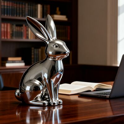 Hot-Selling Small-Sized Animal-Shaped Stainless Steel Mirror-Finish Sculptures Office & Living Room Decorations OEM/ODM Available