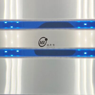 Stainless Steel Decorative Wall Panel With Blue Stripes - 304 Mirror Metal Mosaic Tile For Kitchen/Bathroom Interior Decoration