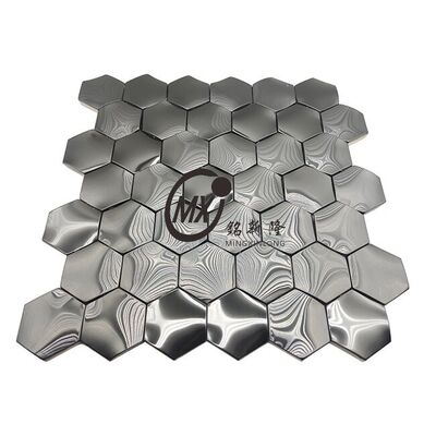 Good price Embossed Pattern Stainless Steel Mosaic Tiles Adds Texture to Your Wall online