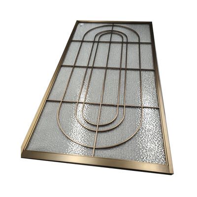 Modern  Design Glass  Hairline  Finish  201 304 Glass Stainless Steel Screen Decorative Metal Room Divider