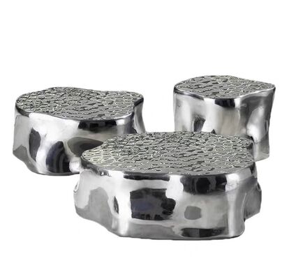 Handmade Mirror Gold Stainless Steel OEM ODM Design Coffee Table Set Modern Nesting Side Tables Living Room Furniture