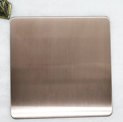 JIS 304 No 4 Bronze Hairline Stainless Steel Sheet Wall Panels 1500mm