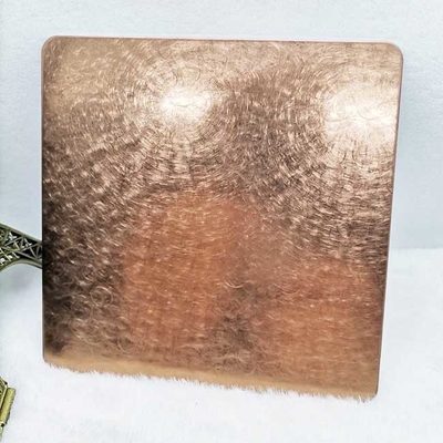 Pearl Vibration Red Copper Color Stainless Steel Sheet PVD Plating Titanium